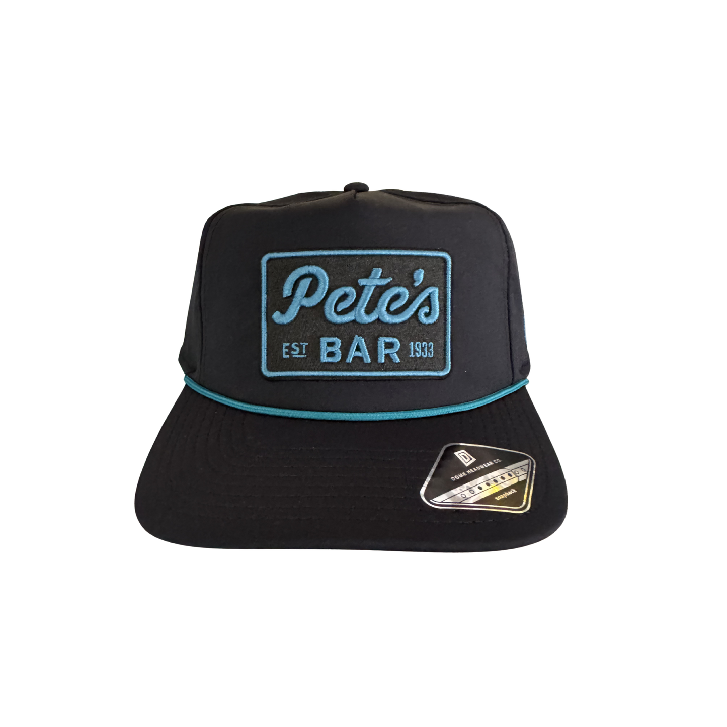 Pete's Bar Black & Teal Rope Hat