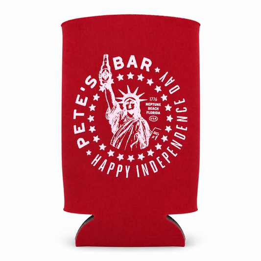 Red Statue Koozie