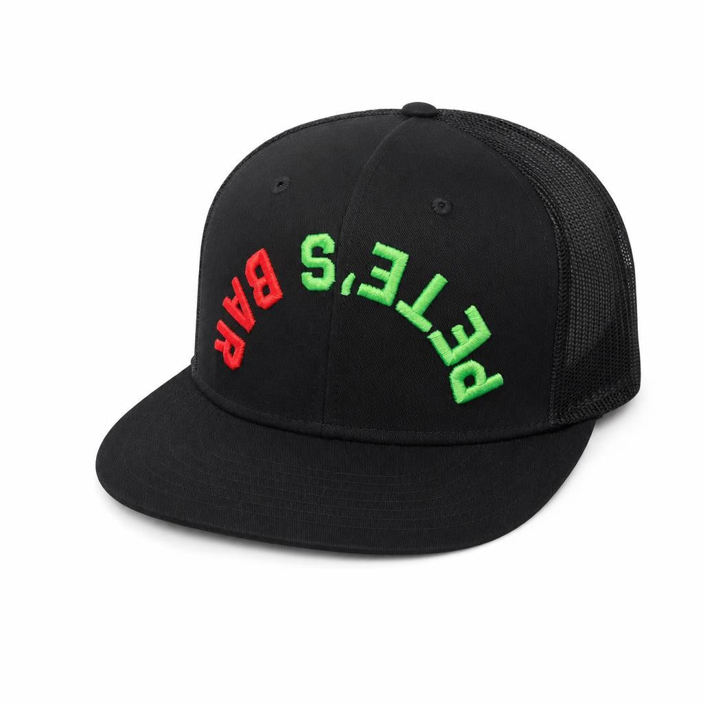 Black Upside Down Pete's (Bar Pete's) - front view - official Pete's Bar merchandise