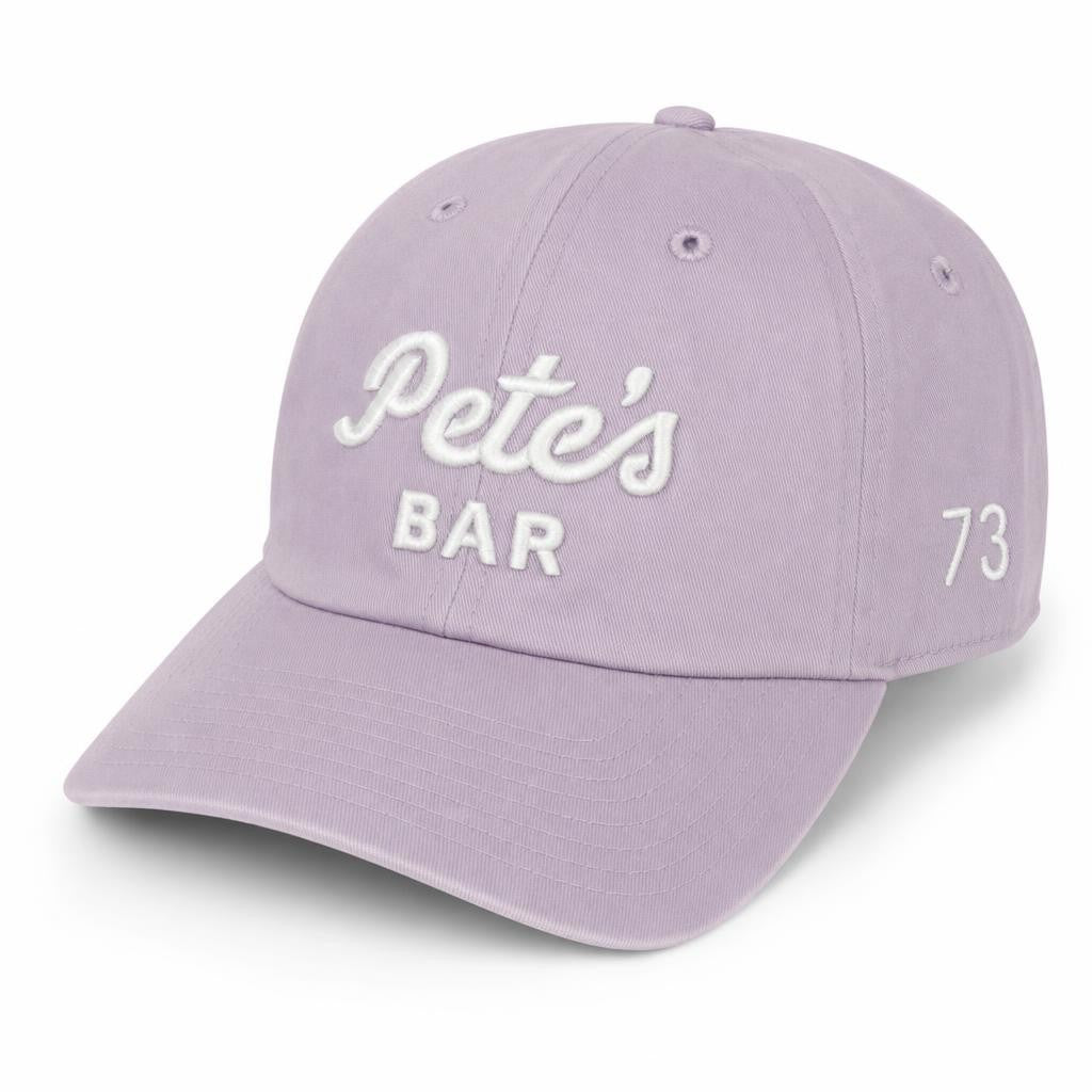 Lavender Dad Cap - front view - official Pete's Bar merchandise