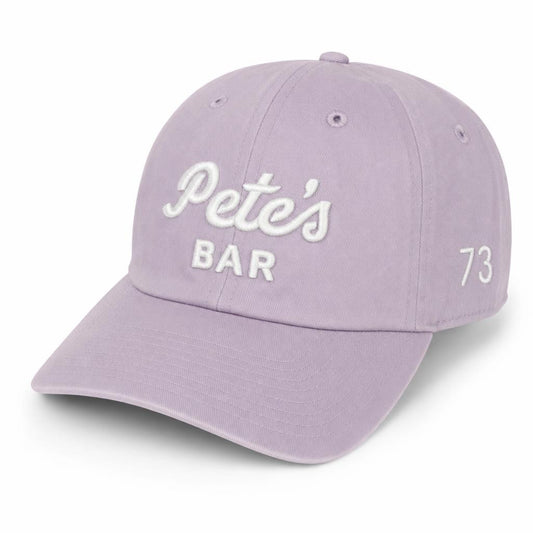 Lavender Dad Cap - front view - official Pete's Bar merchandise