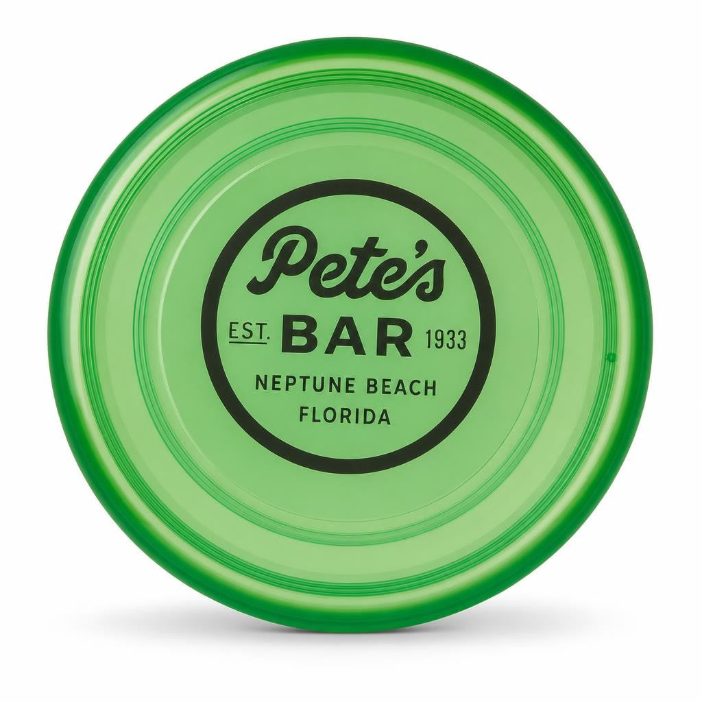 Frisbee - alternate 1 view - official Pete's Bar merchandise
