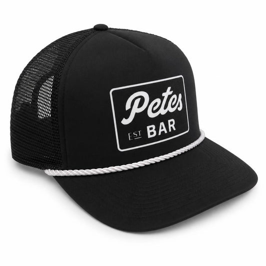 Black Trucker, White Rope - alternate 1 view - official Pete's Bar merchandise