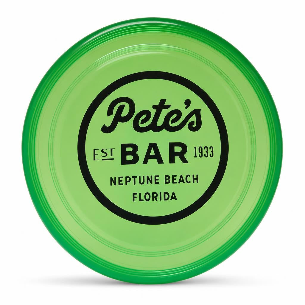 Frisbee - front view - official Pete's Bar merchandise