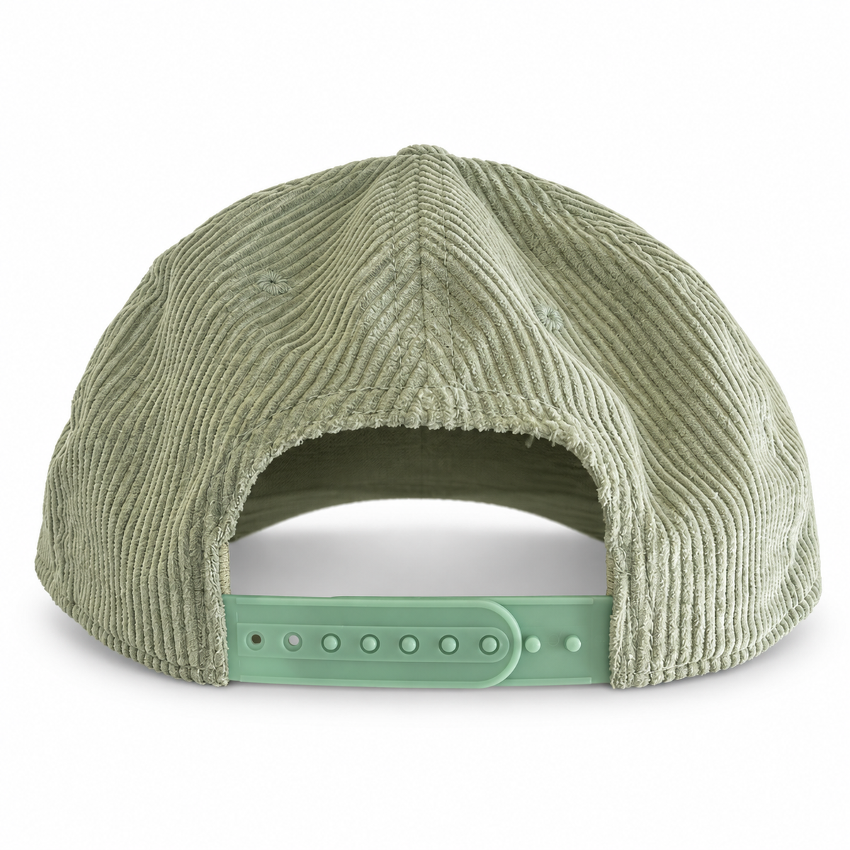 Pete's Bar light green corduroy hat, back snap closure